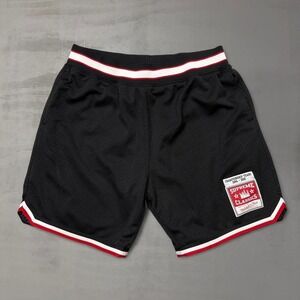 Supreme Mitchell Ness Basketball Shorts Black Authentic Championship Mesh Large